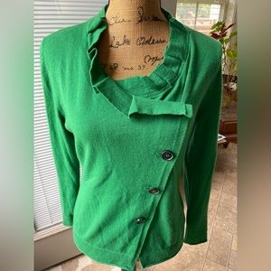Layfayette 148 Small Green Sweater Top